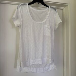 Lululemon semi-sheer white chevron tee